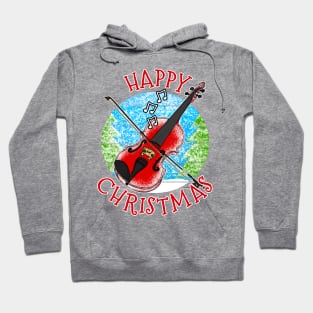 Christmas Violin Violinist String Musician Xmas 2022 Hoodie